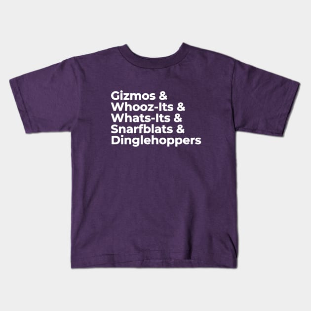 Gadgets & Gizmos Aplenty! Kids T-Shirt by hawkadoodledoo